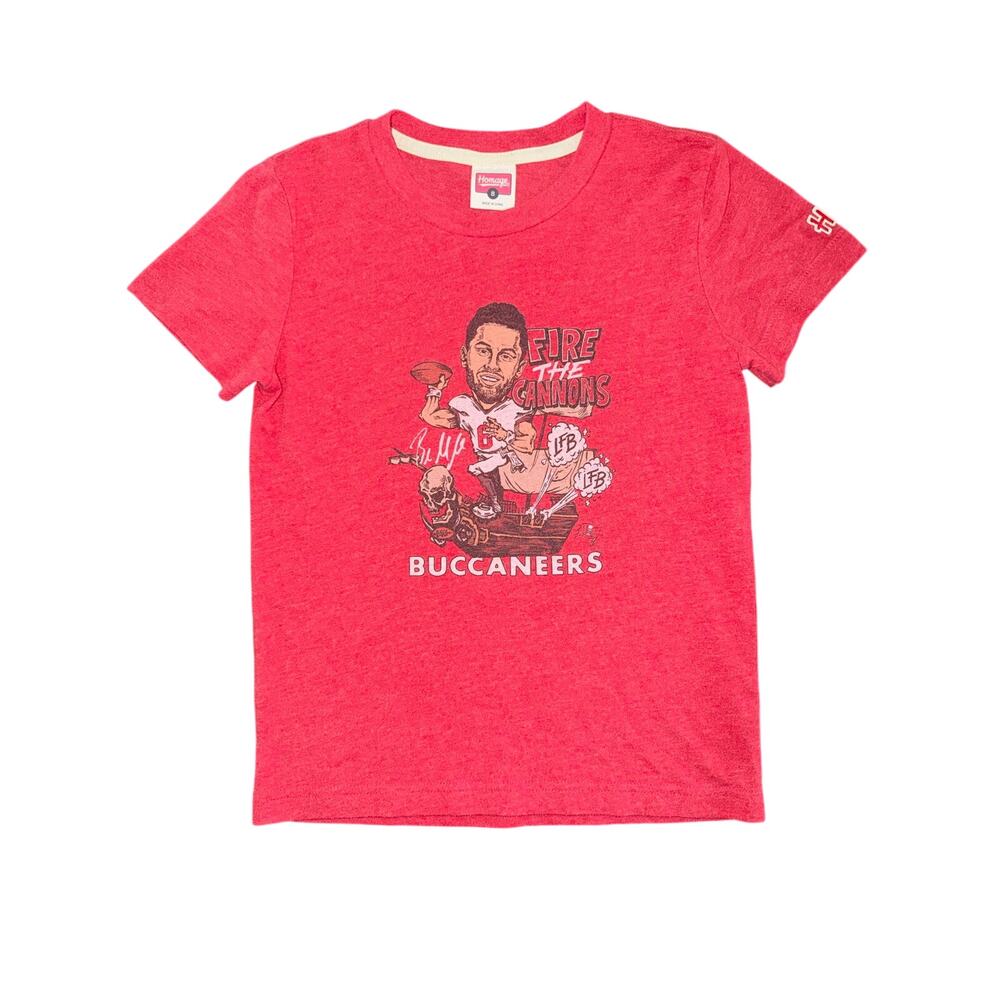 Homage Kids Tampa Bay Buccaneers Baker Mayfield Fire the Cannons T-shirt Size: 8
